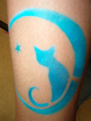 Airbrush Cat Tattoo